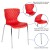Flash Furniture LF-7-07C-RED-GG Contemporary Design Red Plastic Stack Chair addl-3