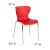 Flash Furniture LF-7-07C-RED-GG Contemporary Design Red Plastic Stack Chair addl-4