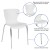 Flash Furniture LF-7-07C-WH-GG Contemporary Design White Plastic Stack Chair addl-3