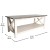 Flash Furniture LFS-2007-GRYWHT-GG Farmhouse Style Wood Coffee Table with X-Frame Design and Lower Shelf. Acacia Gray and Rustic White addl-4