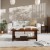 Flash Furniture LFS-2007-WAL-GG Farmhouse Style Wood Coffee Table with X-Frame Design and Lower Shelf, Walnut addl-1