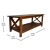 Flash Furniture LFS-2007-WAL-GG Farmhouse Style Wood Coffee Table with X-Frame Design and Lower Shelf, Walnut addl-4