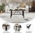 Flash Furniture LFS-2013-DKGRY-GG Dark Gray Wood Farmhouse Coffee Table, Trestle Style Accent Table  addl-3