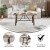 Flash Furniture LFS-2013-RSTBRN-GG Rustic Brown Wood Farmhouse Coffee Table, Trestle Style Accent Table addl-3