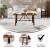 Flash Furniture LFS-2013-WAL-GG Walnut Wood Farmhouse Coffee Table, Trestle Style Accent Table  addl-3