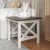 Flash Furniture LFS-4002-GRYWHT-GG Farmhouse Style Wood End Table with X-Frame Design, Acacia Gray and Rustic White addl-5
