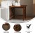 Flash Furniture LFS-4002-WAL-GG Farmhouse Style Wood End Table with X-Frame Design, Walnut addl-3