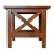 Flash Furniture LFS-4002-WAL-GG Farmhouse Style Wood End Table with X-Frame Design, Walnut addl-7