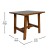 Flash Furniture LFS-4005-WAL-GG Walnut Wood Farmhouse End Table, Trestle Style Accent Table  addl-4