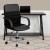 Flash Furniture LF-W-61B-2-GG Mid-Back Black LeatherSoft and Mesh Swivel Task Office Chair with Arms addl-1