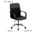 Flash Furniture LF-W-61B-2-GG Mid-Back Black LeatherSoft and Mesh Swivel Task Office Chair with Arms addl-5