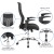 Flash Furniture LF-W-83A-GG High Back Ergonomic Office Chair with Contemporary Mesh Design, Black/White addl-4