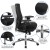 Flash Furniture LQ-2-BK-GG Intensive Use Big & Tall 350 lb. Black Mesh Multifunction Swivel Ergonomic Office Chair addl-5