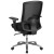 Flash Furniture LQ-2-BK-GG Intensive Use Big & Tall 350 lb. Black Mesh Multifunction Swivel Ergonomic Office Chair addl-7