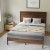Flash Furniture MG-09003QB-Q-BRN-GG Queen Size Solid Wood Platform Bed with Wooden Slats and Headboard, Brown addl-6