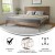 Flash Furniture MG-09004KB-K-OAK-GG King Size Solid Wood Platform Bed with Wooden Slats and Headboard, Light Brown addl-3