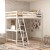 Flash Furniture MH-LBD5-WH-T-GG White Twin Size Loft Bed Frame with Desk, Guard Rails & Ladder addl-1