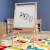 Flash Furniture MK-ART-9000-GG Bright Beginnings Classroom Freestanding Natural Wood Art Easel with Chalk Board, Dry Erase Board addl-1