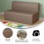 Flash Furniture MK-KE15709-GG Bright Beginnings Modular Classroom Soft Seating, Armless 2-Seater Sofa, Neutral Vinyl addl-3