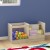 Flash Furniture MK-KE20789-GG Bright Beginnings Modular Double Sided 2 Tier Wooden Classroom Book Display Shelf, Storage Bin addl-1