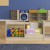 Flash Furniture MK-KE20789-GG Bright Beginnings Modular Double Sided 2 Tier Wooden Classroom Book Display Shelf, Storage Bin addl-6