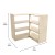 Flash Furniture MK-KE24053-GG Bright Beginnings 3 Tier Wooden Classroom Open Corner Storage Unit addl-4