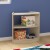 Flash Furniture MK-KE24060-GG Bright Beginnings Bow Front 2 Tier Wooden Classroom Open Corner Storage Unit addl-1