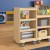 Flash Furniture MK-KE24091-GG Bright Beginnings Wooden Mobile Storage Cart with 4 Storage Tiers addl-5