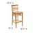 Flash Furniture XU-DGW0005BARLAD-NAT-GG Ladder Back Wood Bar Stool with Natural Finish addl-1