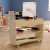 Flash Furniture MK-KE24145-GG Bright Beginnings Wooden Mobile Storage Cart with 3 Top Storage Cubbies, 2 Lower Shelves addl-1