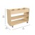 Flash Furniture MK-KE24145-GG Bright Beginnings Wooden Mobile Storage Cart with 3 Top Storage Cubbies, 2 Lower Shelves addl-4