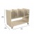 Flash Furniture MK-KE24275-GG Bright Beginnings Double Sided Wooden Mobile Storage Cart with 6 Clear Storage Bins addl-4