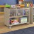 Flash Furniture MK-KE24275-GG Bright Beginnings Double Sided Wooden Mobile Storage Cart with 6 Clear Storage Bins addl-5