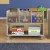 Flash Furniture MK-KE24275-GG Bright Beginnings Double Sided Wooden Mobile Storage Cart with 6 Clear Storage Bins addl-6
