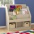 Flash Furniture MK-KE24282-GG Bright Beginnings Modular Wooden Classroom 4 Tier Bookstand with 3 Storage Compartments addl-1