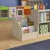Flash Furniture MK-KE24305-GG Bright Beginnings Modular Wooden Classroom 4 Tier Book Display Shelf addl-5