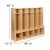 Flash Furniture MK-LCKR001-GG Natural Wood 5 Section School Coat Locker with Bench, Cubbies, and Storage Organizer Hook, 48"H x 48"L  addl-6