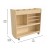 Flash Furniture MK-ME08190-GG Bright Beginnings Wooden Mobile Storage Cart with 4 Top Storage Compartments & 5 Cubbies addl-4