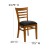 Flash Furniture XU-DGW0005LAD-CHY-BLKV-GG Ladder Back Cherry Wood Chair with Black Vinyl Seat addl-1