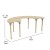 Flash Furniture MK-ME088019-GG Bright Beginnings 59" Wooden Half Circle Adjustable Height Classroom Activity Table, 15"H - 23"H addl-4