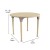 Flash Furniture MK-ME088021-GG Bright Beginnings 33" Round Wooden Adjustable Height Classroom Activity Table, 15"H - 23"H addl-4