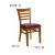Flash Furniture XU-DGW0005LAD-CHY-BURV-GG Ladder Back Cherry Wood Chair with Burgundy Vinyl Seat addl-1