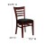 Flash Furniture XU-DGW0005LAD-MAH-BLKV-GG Ladder Back Mahogany Wood Chair with Black Vinyl Seat addl-1