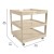 Flash Furniture MK-ME14795-GG Bright Beginnings 3 Shelf Square Wooden Mobile Classroom Storage Cart addl-4