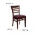 Flash Furniture XU-DGW0005LAD-MAH-BURV-GG Ladder Back Mahogany Wood Chair with Burgundy Vinyl Seat addl-1
