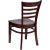 Flash Furniture XU-DGW0005LAD-MAH-GG Ladder Back Wood Chair with Mahogany Finish addl-1