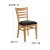 Flash Furniture XU-DGW0005LAD-NAT-BLKV-GG Ladder Back Natural Wood Chair with Black Vinyl Seat addl-1
