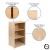 Flash Furniture MK-STRG001-GG Hercules Wooden 3 Section Classroom Storage Cabinet, 36"H  addl-5