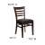 Flash Furniture XU-DGW0005LAD-WAL-BLKV-GG Ladder Back Walnut Wood Chair with Black Vinyl Seat addl-1