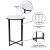 Flash Furniture NAN-CEK-1787-BK-GG 3 Piece Occasional White Laminate Coffee and End Table Set with Matte Black Crisscross Frame addl-4